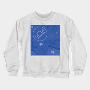 Ancient Symbols Blue Crewneck Sweatshirt